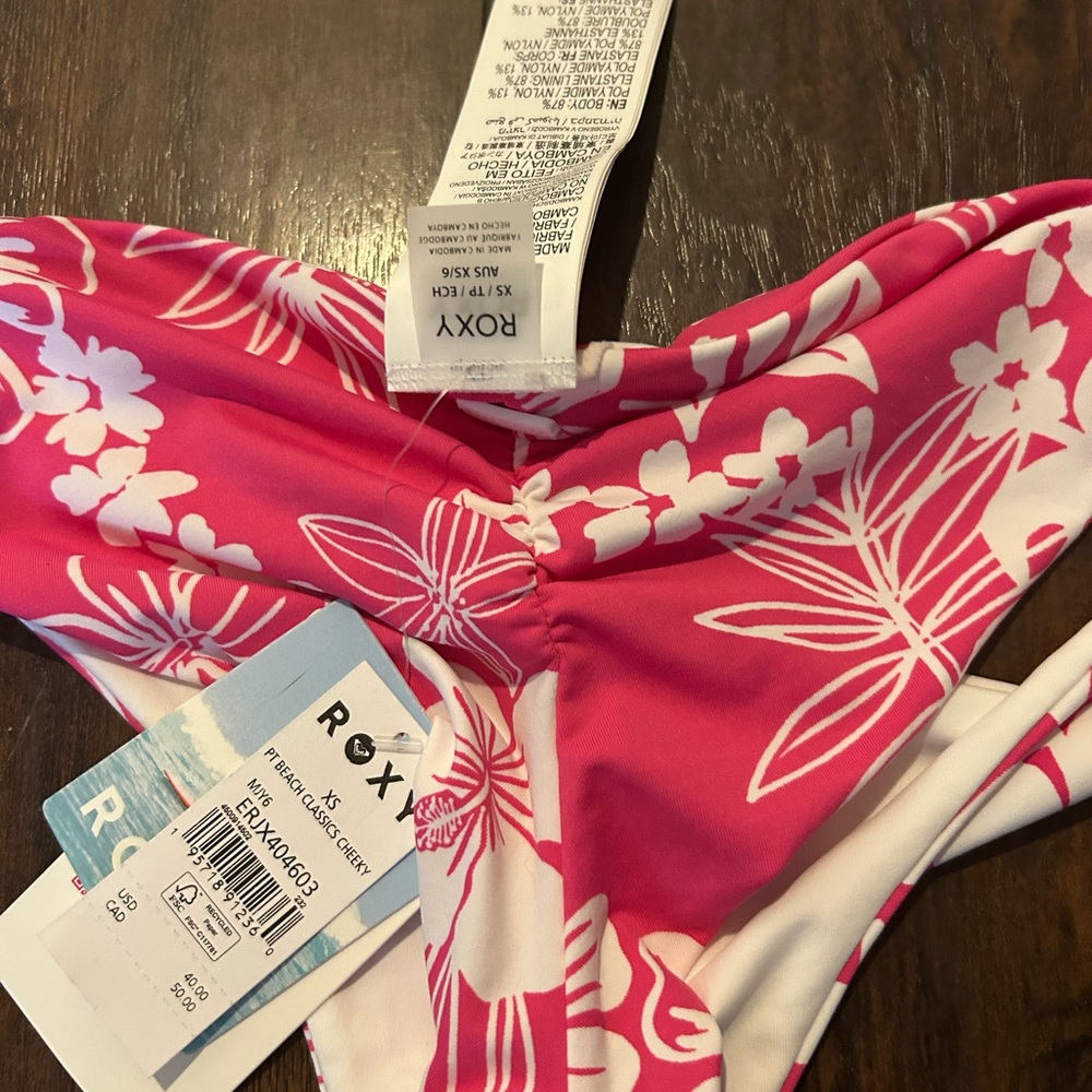 Roxy Pink Floral Bikini Set - Picture 5 of 7